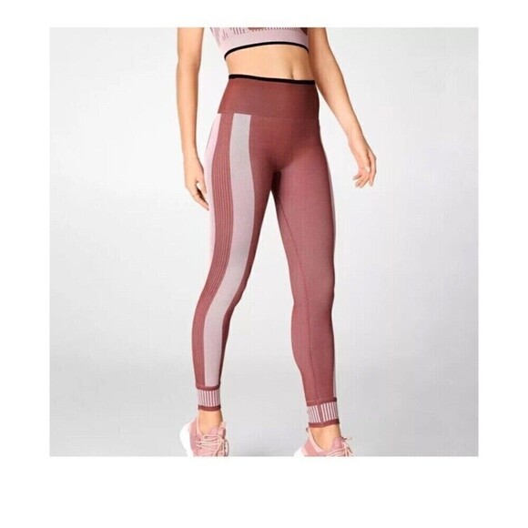 Fabletics Leggings Women’s M High Waisted Seamless Colorblock Ribbed athleisure - Picture 8 of 16